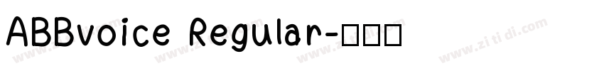 ABBvoice Regular字体转换